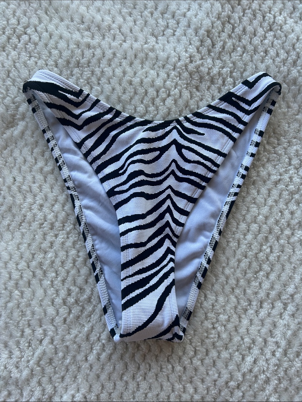 wild fable Black & White Zebra-Print Bikini Bottoms